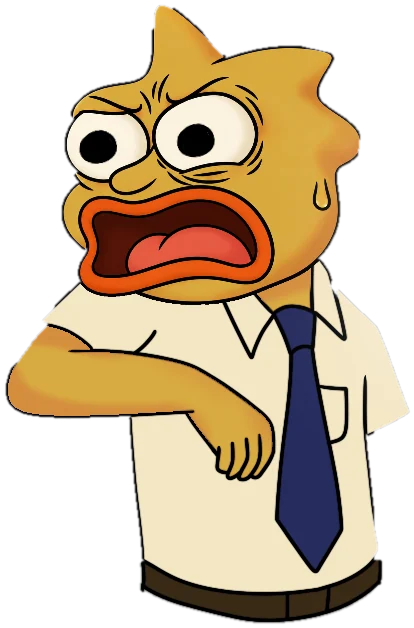 A.I.'s ID photo, mid-yell
